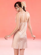 French-Inspired Vintage Camisole Nightdress with Lace Trim