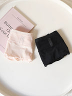 Simple Ice Silk Mesh Mid-Waist Panties with Breathable Cotton Crotch