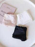 French-Inspired Vintage Panties with Bow Embroidery and Lace Trim