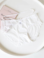 French-Inspired Low-Waist Sheer Mesh Lace Panties with Cross Straps