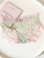 French-Inspired Vintage Panties with Lace Trim