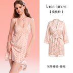 Women's Sexy Ice Silk Camisole Nightdress and Homewear Short Skirt