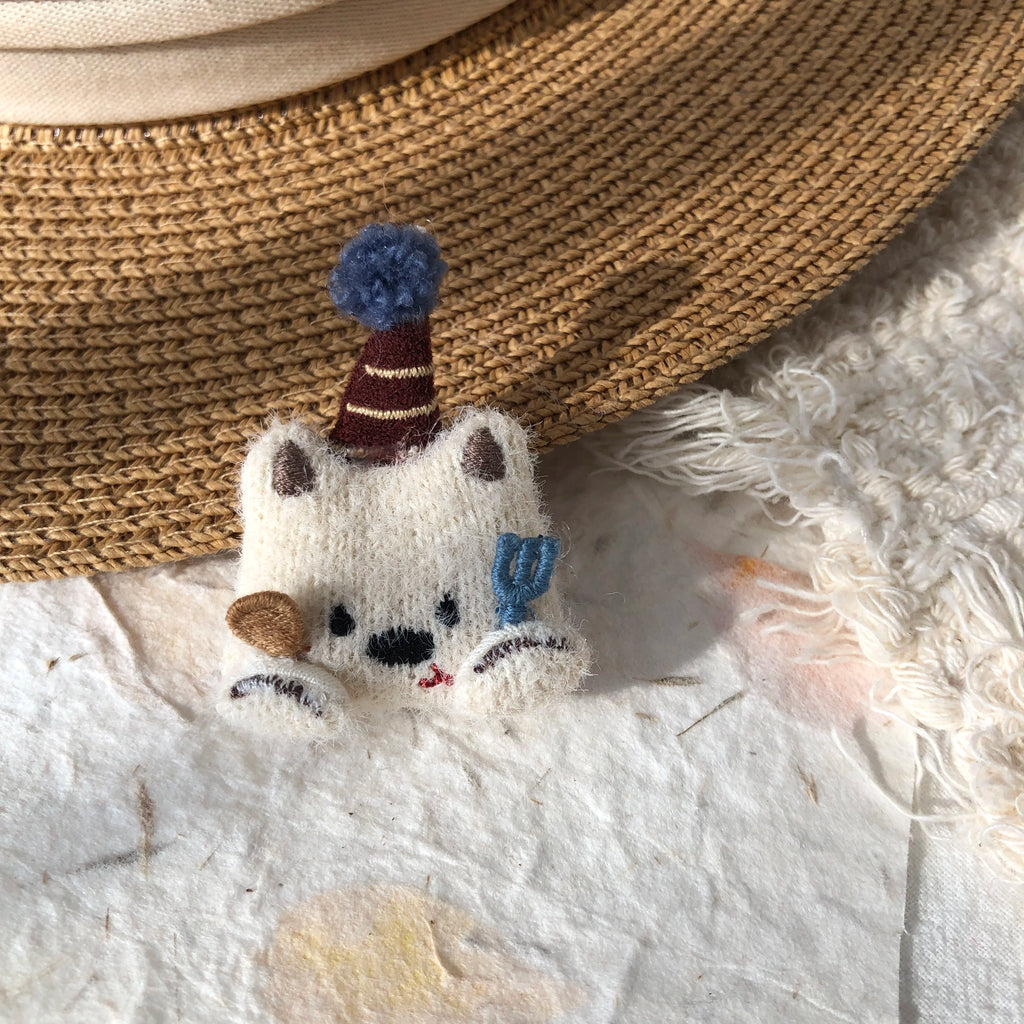 Cute Handmade Fabric Cotton Doll Brooch Pin Accessory