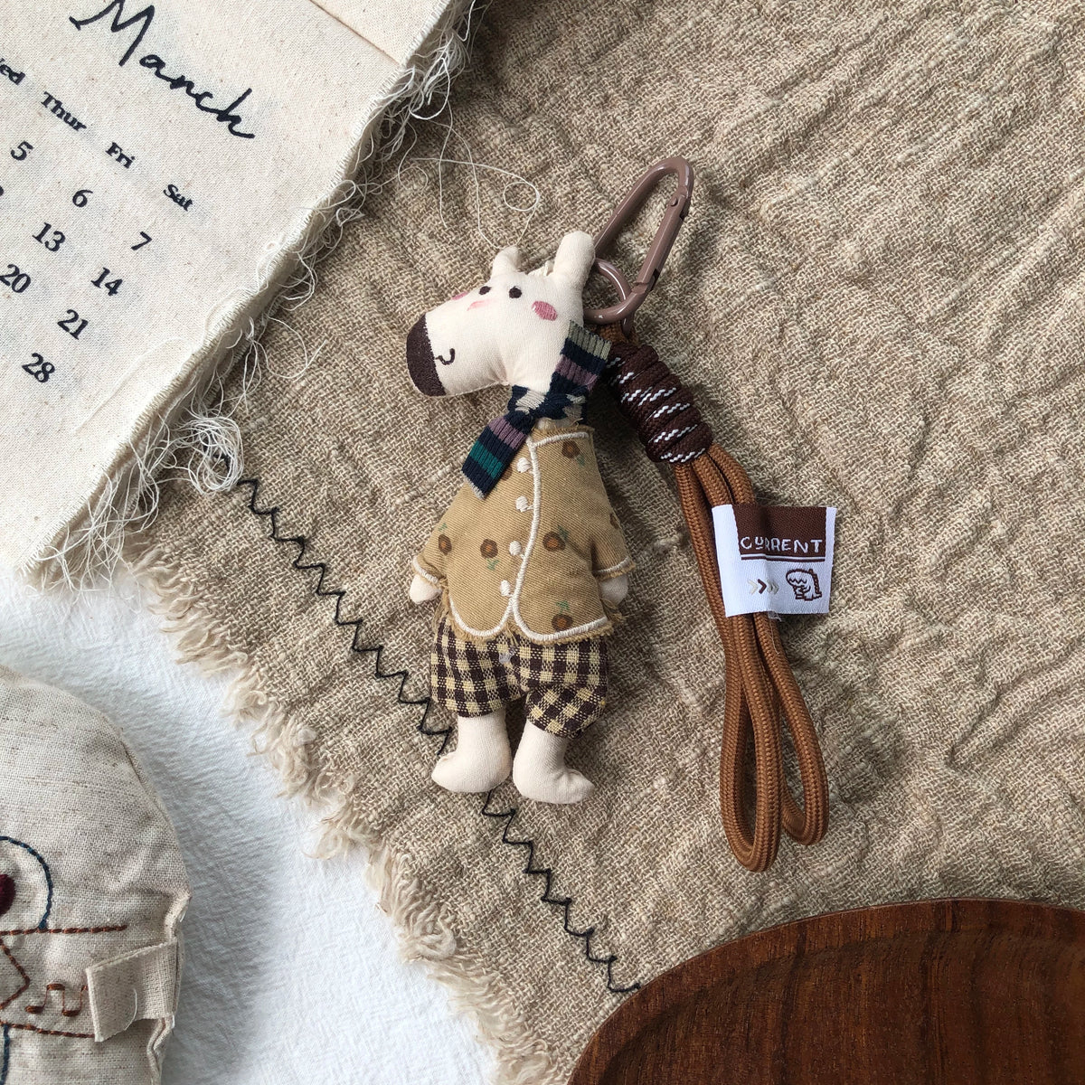 Cute Handmade Fabric Forest Mushroom Plant Bag Pendant Accessory