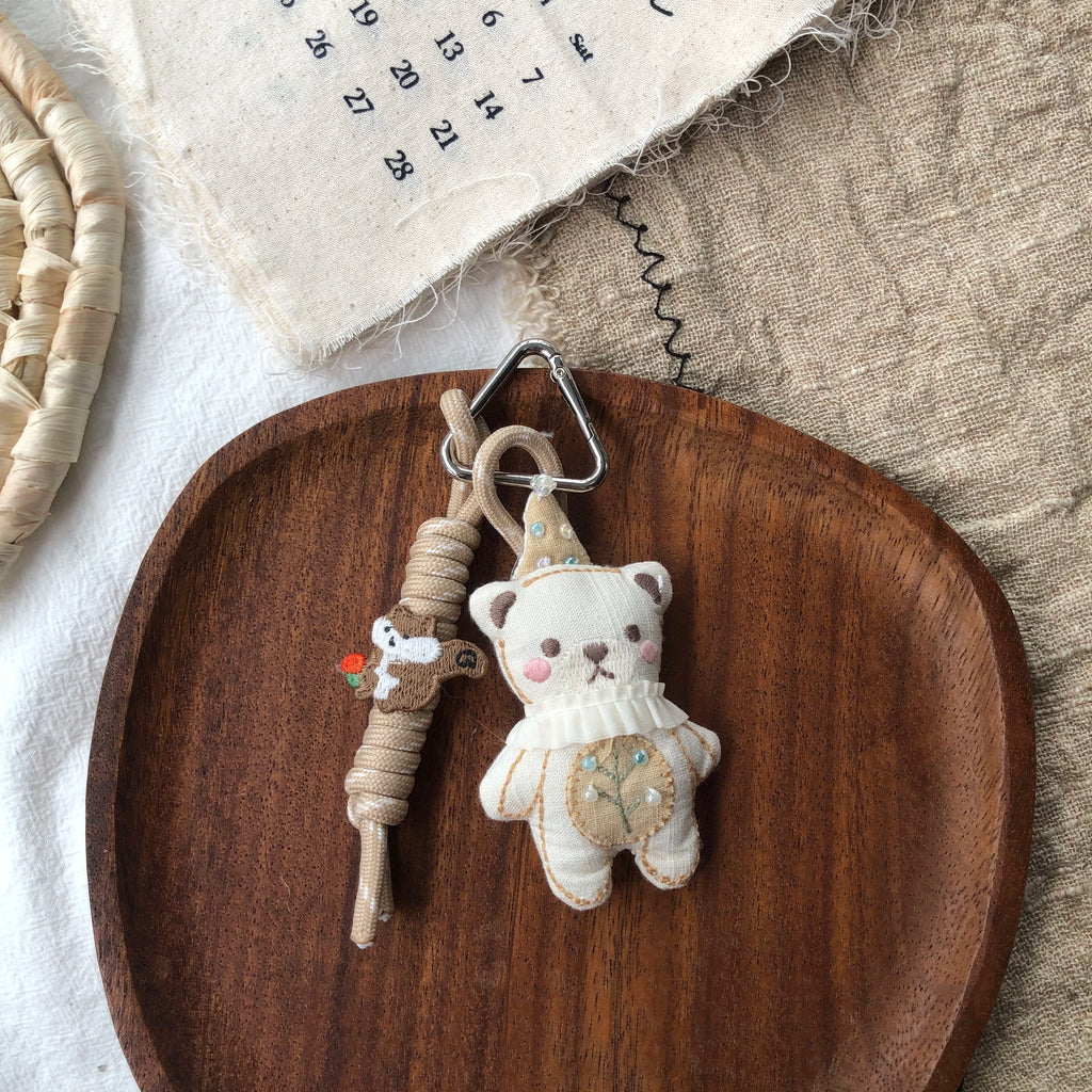 Cute Handmade Fabric Forest Mushroom Plant Bag Pendant Accessory