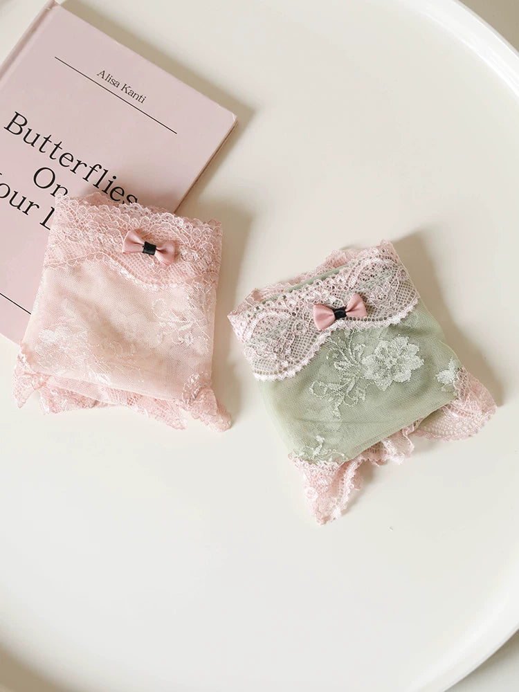 French-Inspired Vintage Panties with Lace Trim