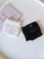 Luxury Satin Lace-Trimmed Low-Waist Briefs with Mesh and Cotton Crotch