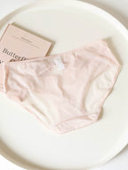 French-Inspired Vintage Panties with Bow Cutout and Lace Trim