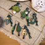 Cute Handmade Fabric Forest Mushroom Plant Bag Pendant Accessory