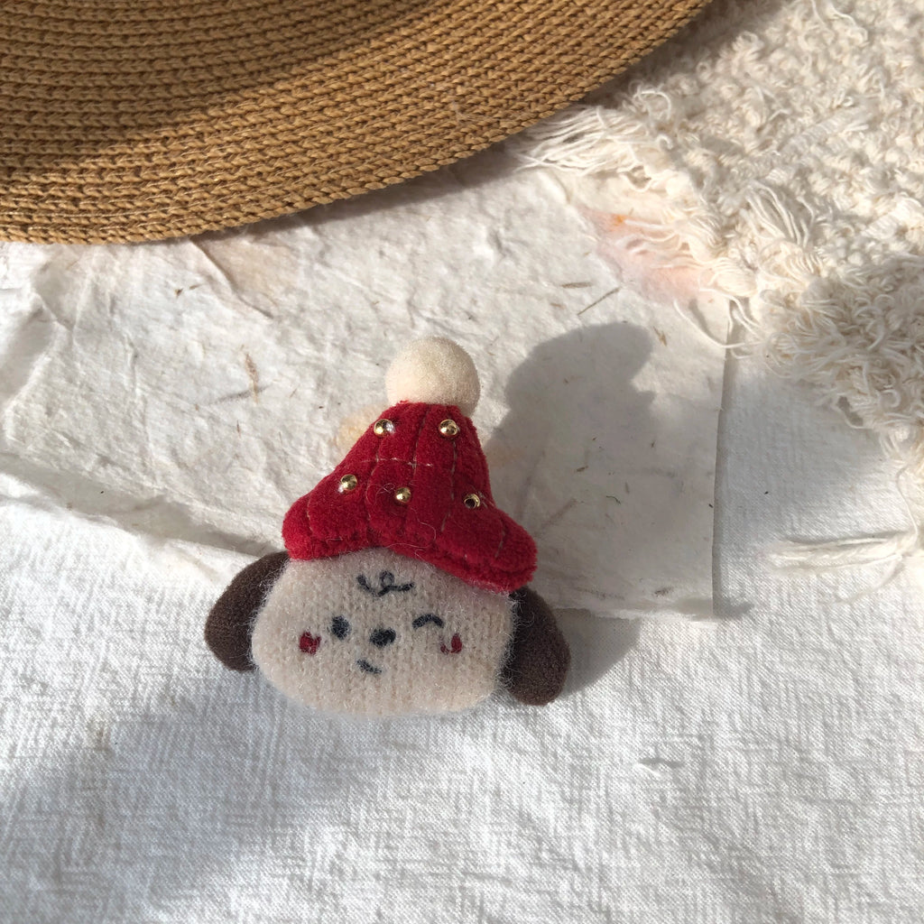 Cute Handmade Fabric Cotton Doll Brooch Pin Accessory