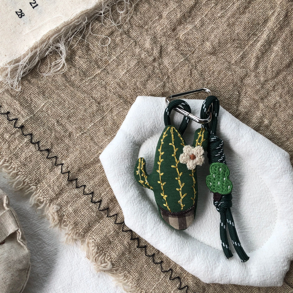 Cute Handmade Fabric Forest Mushroom Plant Bag Pendant Accessory
