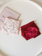Velvet Mesh Lace Panties with Straps and Cotton Crotch