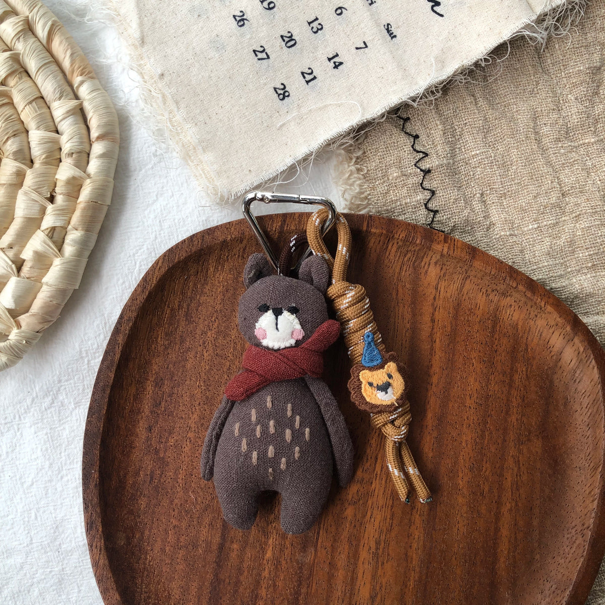 Cute Handmade Fabric Forest Mushroom Plant Bag Pendant Accessory