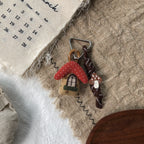 Cute Handmade Fabric Forest Mushroom Plant Bag Pendant Accessory