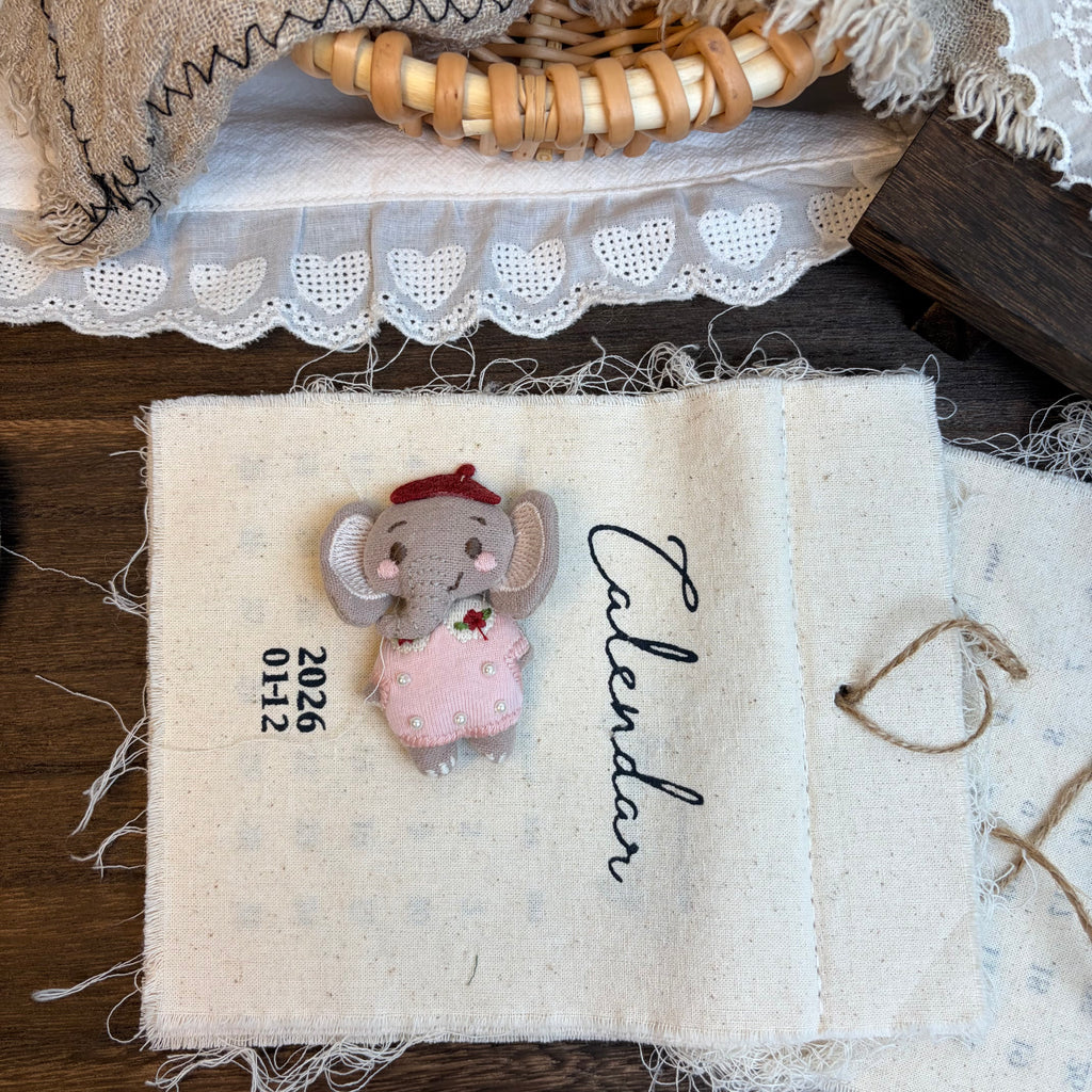 Cute Handmade Fabric Cotton Doll Brooch Pin Accessory