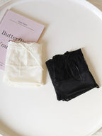 French-Inspired Luxury Silky Satin Panties with Bow and Lace Trim