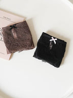 French-Inspired Vintage Panties with Bow and Lace Trim