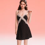 Women's Sexy Ice Silk Camisole Nightdress and Homewear Short Skirt