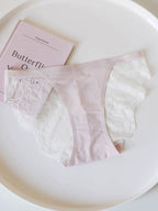 French-Inspired Vintage Low Waist Panties with Lace Trim