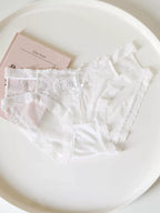 French-Inspired Vintage Mesh Panties with Bow and Lace Trim
