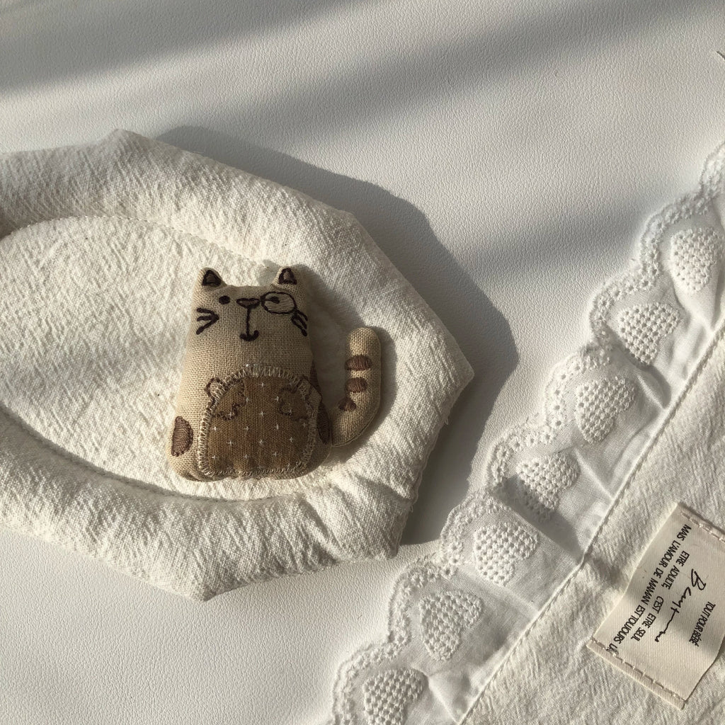 Cute Handmade Fabric Cotton Doll Brooch Pin Accessory