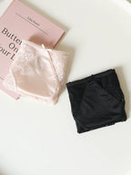 French-Inspired Vintage Panties with Lace Mesh and Cotton Crotch