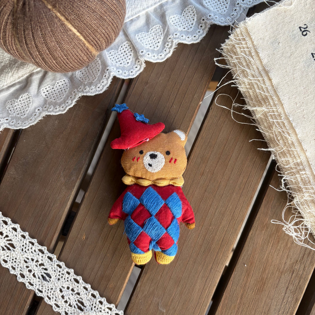 Cute Handmade Fabric Cotton Doll Brooch Pin Accessory