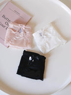 French-Inspired Vintage Panties with Bow Embroidery and Lace Trim