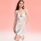 French-Inspired Vintage Camisole Nightdress with Lace Trim