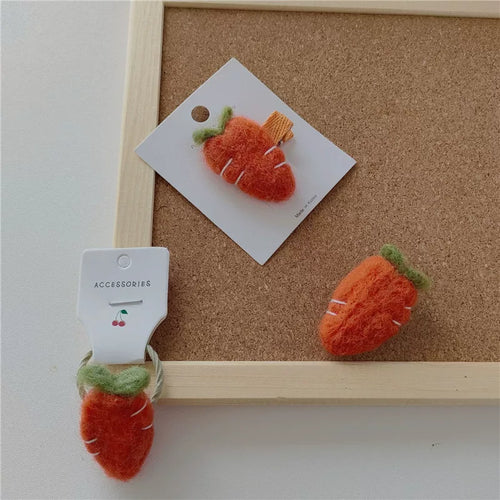Cute Cartoon Wool Felt Carrot Accessory