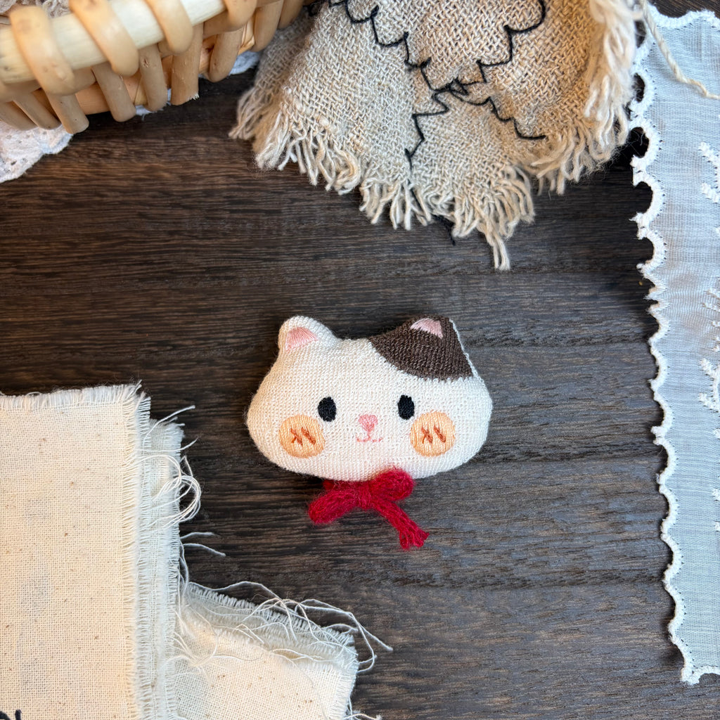 Cute Handmade Fabric Cotton Doll Brooch Pin Accessory