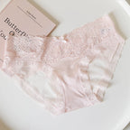 French-Inspired Vintage Panties with Bow Embroidery and Lace Trim
