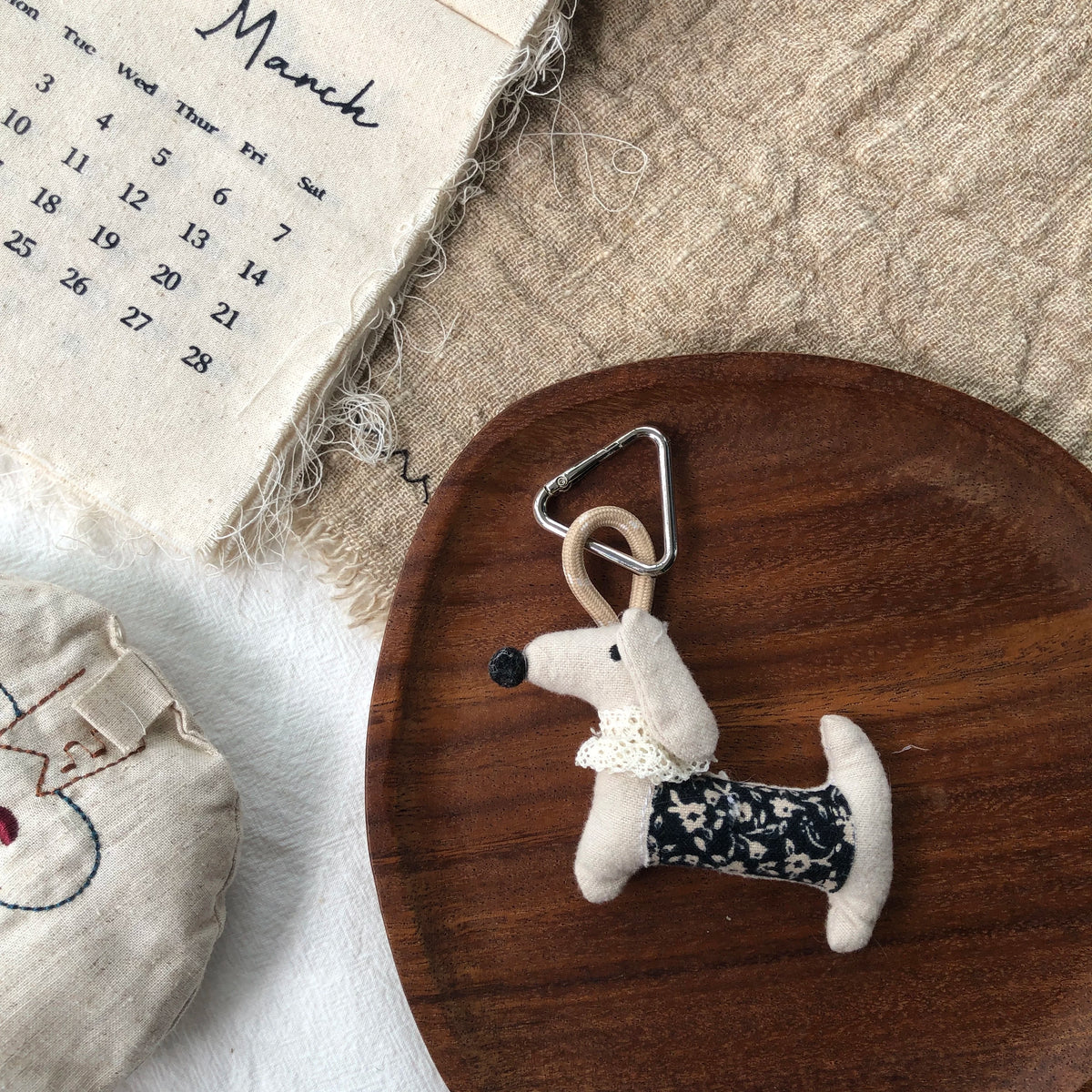 Cute Handmade Fabric Forest Mushroom Plant Bag Pendant Accessory