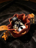 Cute Handmade Cowhide Leather Pull-Out Key Case Accessory