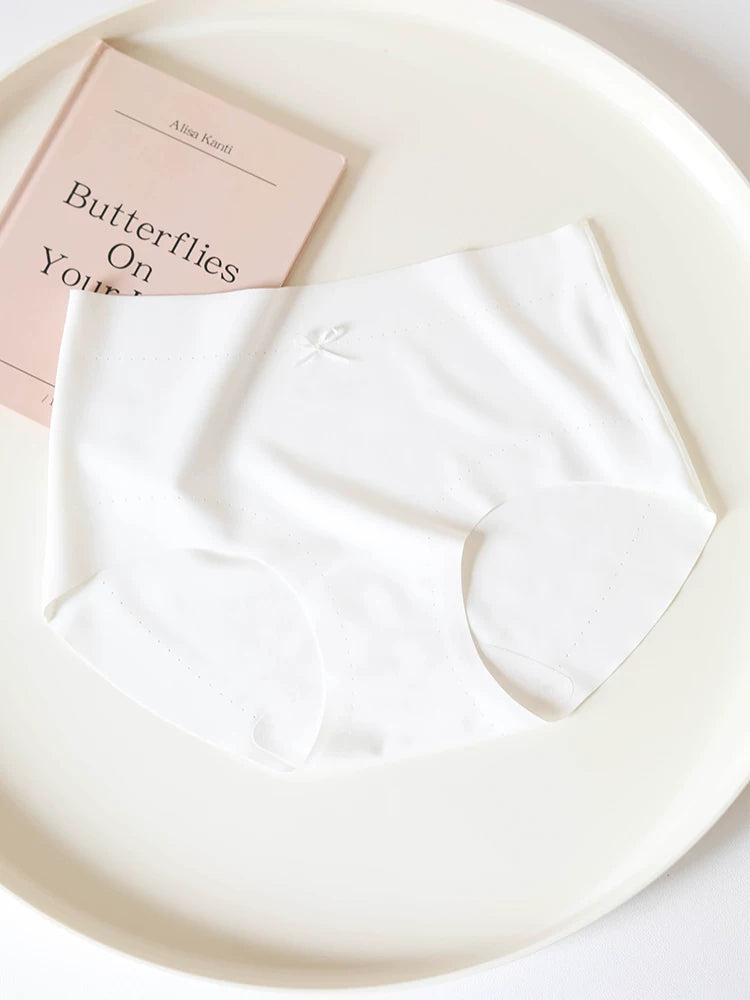 French-Inspired Vintage Panties with Simple Bow and Cotton Crotch