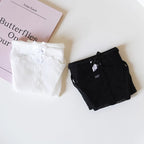 French-Inspired Vintage Mesh Panties with Bow Detail and Lace Trim
