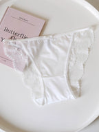 French-Inspired Vintage Panties with Lace Trim
