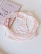 Cross-Cut Hollow-Out Sheer Mesh Lace Panties with Cotton Crotch
