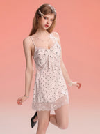 Women's Sexy Ice Silk Camisole Nightdress and Homewear Short Skirt