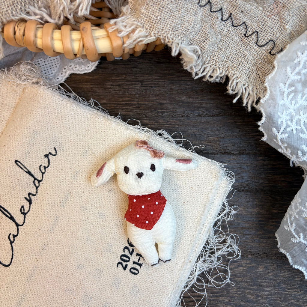 Cute Handmade Fabric Cotton Doll Brooch Pin Accessory
