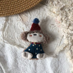 Cute Handmade Fabric Cotton Doll Brooch Pin Accessory