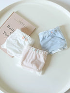 Sweet Ice Silk Panties with Bow Detail and Pure Cotton Crotch