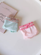 French-Inspired Vintage Panties with Bow and Lace Trim