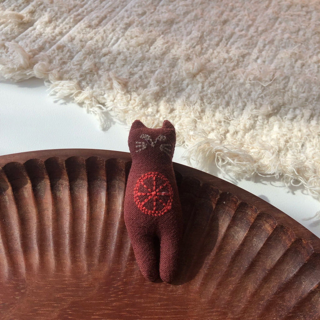 Cute Handmade Fabric Cotton Doll Brooch Pin Accessory