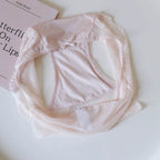 French-Inspired Vintage Floral Panties with Bow Embroidery and Lace Trim