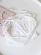 French-Inspired Low-Waist Sheer Mesh Lace Panties with Cross Straps