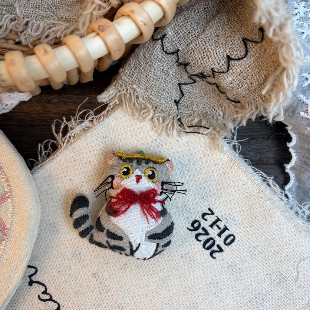 Cute Handmade Fabric Cotton Doll Brooch Pin Accessory