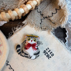 Cute Handmade Fabric Cotton Doll Brooch Pin Accessory