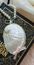 Cute Vintage Ballet Pearl White Abalone Bag Charm Accessory