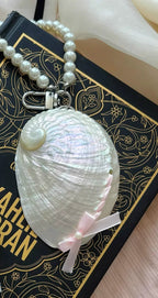 Cute Vintage Ballet Pearl White Abalone Bag Charm Accessory